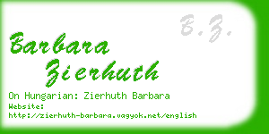 barbara zierhuth business card